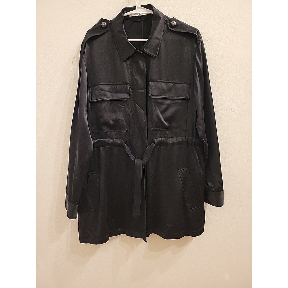 Relative Pi Silk Utility Jacket Womens M Contemporary Minimalist Oversized